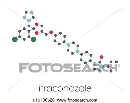 Itraconazole antifungal drug, molecular model View Large Photo Image Stock Photo - Itraconazole antifungal drug, molecular model. Fotosearch