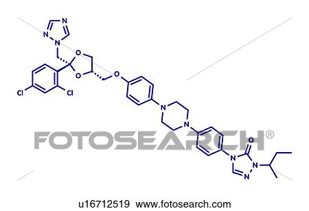 Itraconazole antifungal drug, molecular model View Large Photo Image Stock Photo - Itraconazole antifungal drug, molecular model. Fotosearch