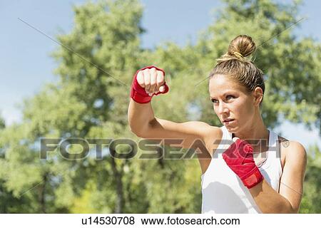 Kickboxing training outdoors View Large Photo Image Stock Photo - Kickboxing training outdoors. Fotosearch