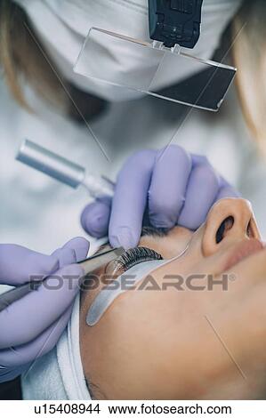 Picture - Lash lifting in beauty salon. Fotosearch