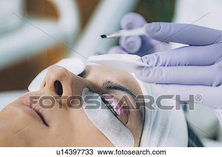 Lash lifting in beauty salon View Large Photo Image Stock Image - Lash lifting in beauty salon. Fotosearch