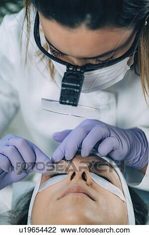 Lash lifting in beauty salon View Large Photo Image Stock Image - Lash lifting in beauty salon. Fotosearch