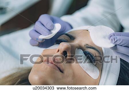 Lash lifting in beauty salon View Large Photo Image Stock Image - Lash lifting in beauty salon. Fotosearch