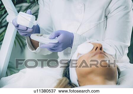 Stock Photo - Lash lifting in beauty salon. Fotosearch