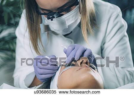 Stock Photography - Lash lifting in beauty salon. Fotosearch