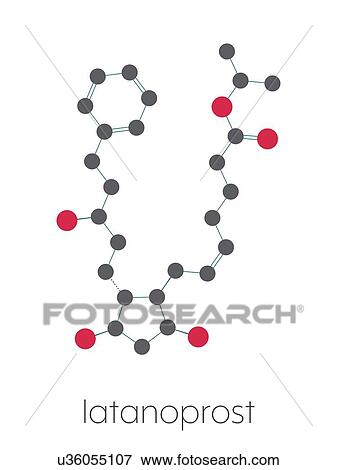 Stock Photo - Latanoprost glaucoma drug, molecular model. Fotosearch