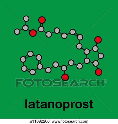 Stock Photograph - Latanoprost glaucoma drug, molecular model. Fotosearch