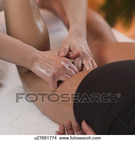 Picture - Legs Sports Massage Therapy. Fotosearch