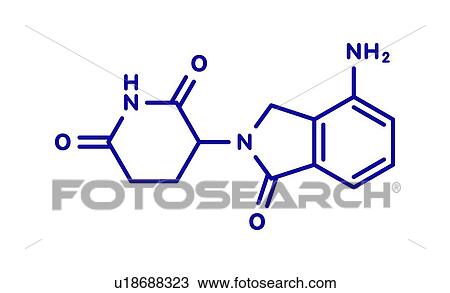 Stock Image - Lenalidomide multiple myeloma drug, molecular model. Fotosearch