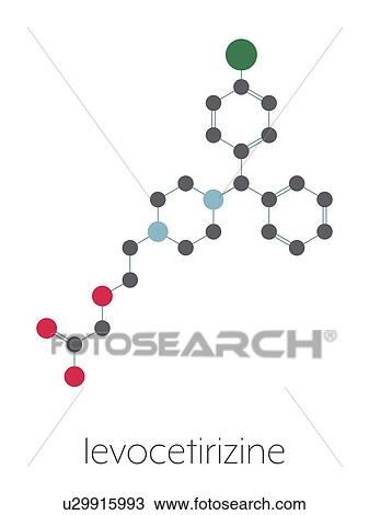 Levocetirizine antihistamine drug, molecular model View Large Photo Image Stock Image - Levocetirizine antihistamine drug, molecular model. Fotosearch