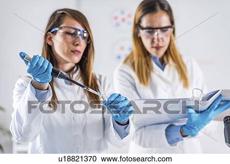 Stock Image - Life science research. Fotosearch