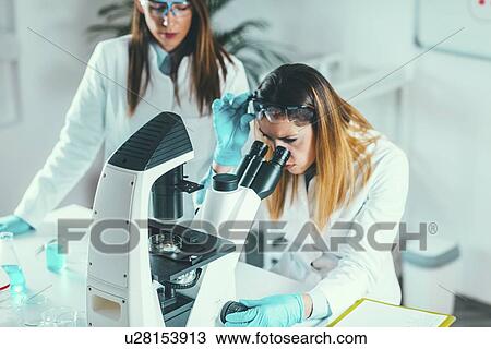 Stock Image - Life science research. Fotosearch