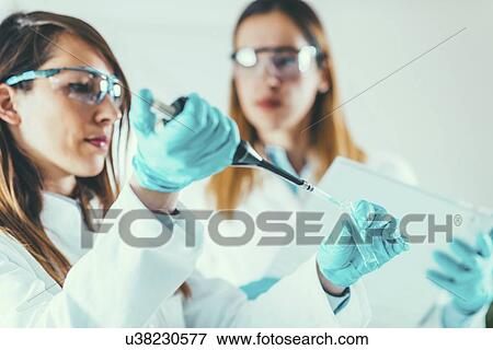Stock Photo - Life science research. Fotosearch