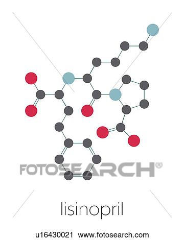 Lisinopril high blood pressure drug, molecular model View Large Photo Image Stock Image - Lisinopril high blood pressure drug, molecular model. Fotosearch