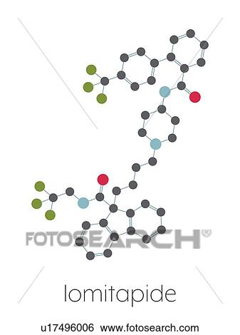 Stock Photograph - Lomitapide cholesterol lowering drug, molecular model. Fotosearch