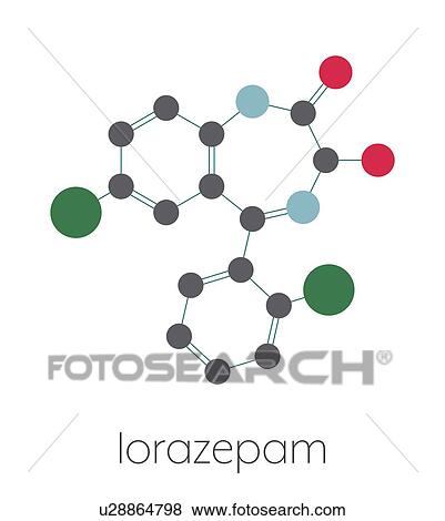 Lorazepam sedative and hypnotic drug, molecular model View Large Photo Image Stock Photo - Lorazepam sedative and hypnotic drug, molecular model. Fotosearch