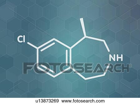 Stock Photo - Lorcaserin obesity drug, molecular model. Fotosearch