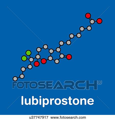 Lubiprostone chronic constipation drug, molecular model View Large Photo Image Stock Photo - Lubiprostone chronic constipation drug, molecular model. Fotosearch