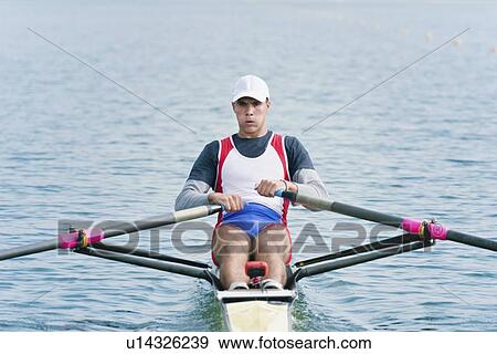 Man rowing scull View Large Photo Image Stock Photo - Man rowing scull. Fotosearch