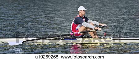 Man rowing scull View Large Photo Image Stock Photography - Man rowing scull. Fotosearch