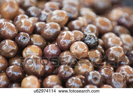 Picture - Marinated black olives. Fotosearch