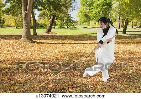 Stock Image - Martial arts practice. Fotosearch
