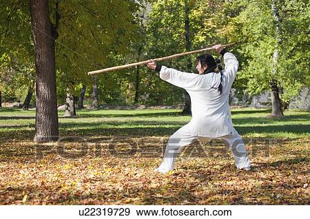 Stock Photo - Martial arts practice. Fotosearch