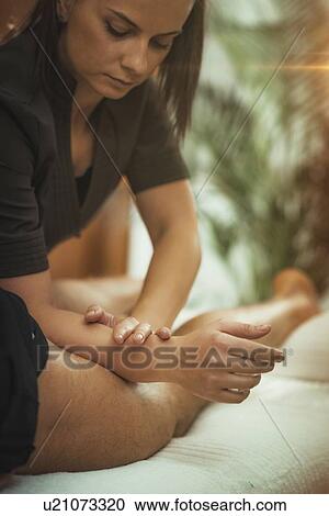 Stock Image - Massage therapy. Fotosearch