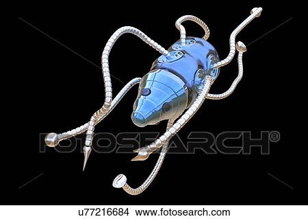 Picture - Medical nanorobot, illustration. Fotosearch