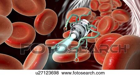 Stock Photo - Medical nanorobot, illustration. Fotosearch