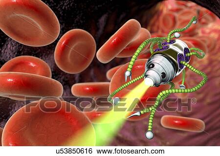 Stock Photograph - Medical nanorobot, illustration. Fotosearch