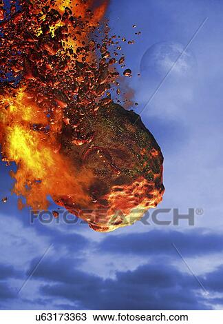 Meteor disintegrating, illustration. View Large Photo Image Stock Image - Meteor disintegrating, illustration.. Fotosearch