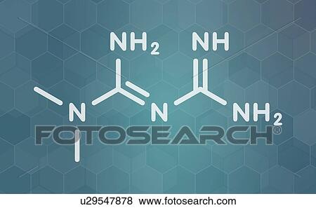 Metformin diabetes drug, molecular model View Large Photo Image Stock Photo - Metformin diabetes drug, molecular model. Fotosearch