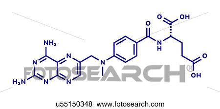 Stock Photo - Methotrexate chemotherapy drug, molecular model. Fotosearch