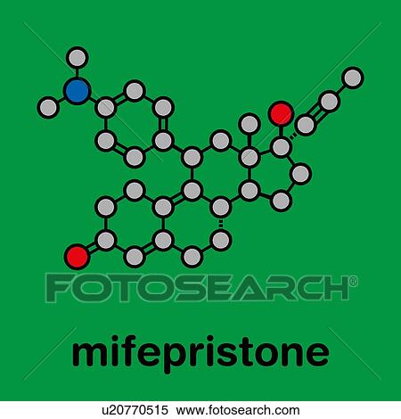 Stock Photography - Mifepristone abortion-inducing drug, molecular model. Fotosearch