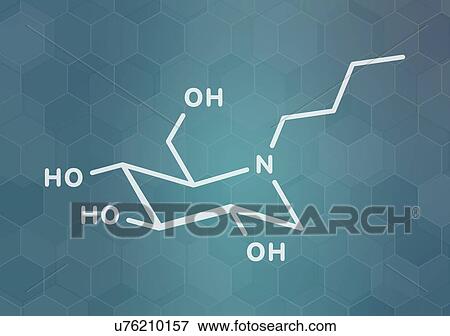 Miglustat Gaucher disease drug, molecular model View Large Photo Image Stock Photo - Miglustat Gaucher disease drug, molecular model. Fotosearch