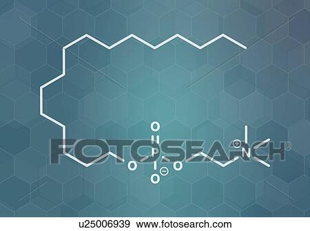 Stock Photo - Miltefosine leishmaniasis drug, molecular model. Fotosearch