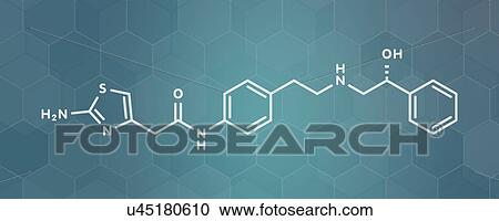 Stock Image - Mirabegron overactive bladder drug, molecular model. Fotosearch