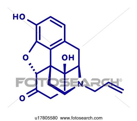 Stock Image - Naloxone opioid receptor antagonist, molecular model. Fotosearch