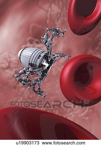 Nanobot in bloodstream, illustration View Large Photo Image Stock Image - Nanobot in bloodstream, illustration. Fotosearch