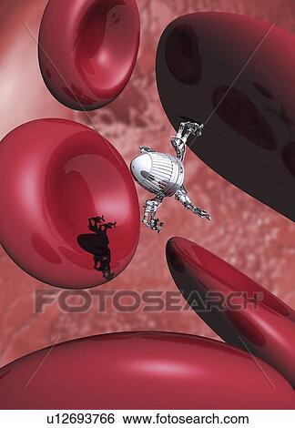 Nanobot in bloodstream, illustration View Large Photo Image Stock Photograph - Nanobot in bloodstream, illustration. Fotosearch