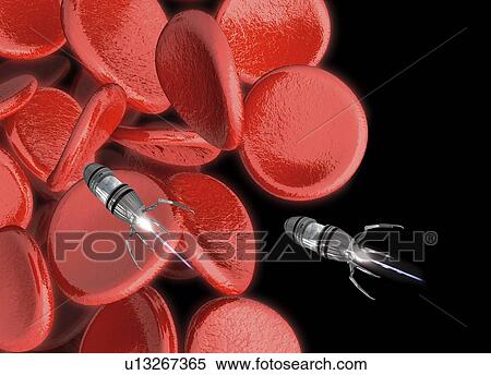 Nanobots in bloodstream, illustration View Large Photo Image Stock Photography - Nanobots in bloodstream, illustration. Fotosearch