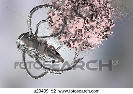 Stock Image - Nanorobot attacking cancer, illustration. Fotosearch