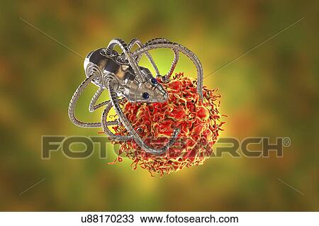 Nanorobots attacking cancer, illustration View Large Photo Image Stock Image - Nanorobots attacking cancer, illustration. Fotosearch