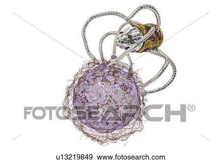 Stock Photo - Nanorobots attacking cancer, illustration. Fotosearch