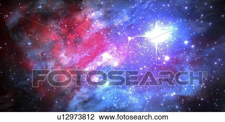 Nebula and stars, illustration View Large Photo Image Stock Image - Nebula and stars, illustration. Fotosearch