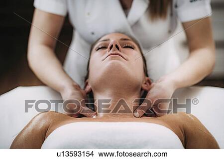 Neck massage View Large Photo Image Picture - Neck massage. Fotosearch