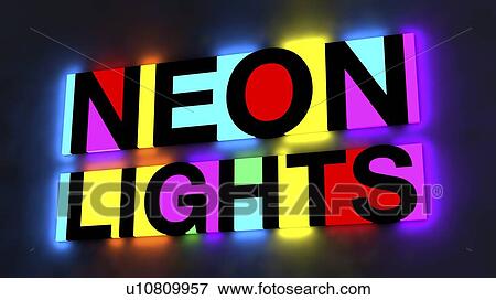 Stock Photo - Neon lights, conceptual illustration. Fotosearch