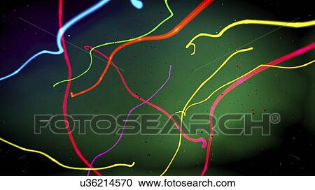 Neon streamers, illustration View Large Photo Image Stock Image - Neon streamers, illustration. Fotosearch