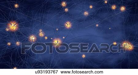 Stock Photo - Nerve cells, illustration. Fotosearch